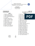 Raja Soliman Science & Technology High School Class List for CKRY 11B