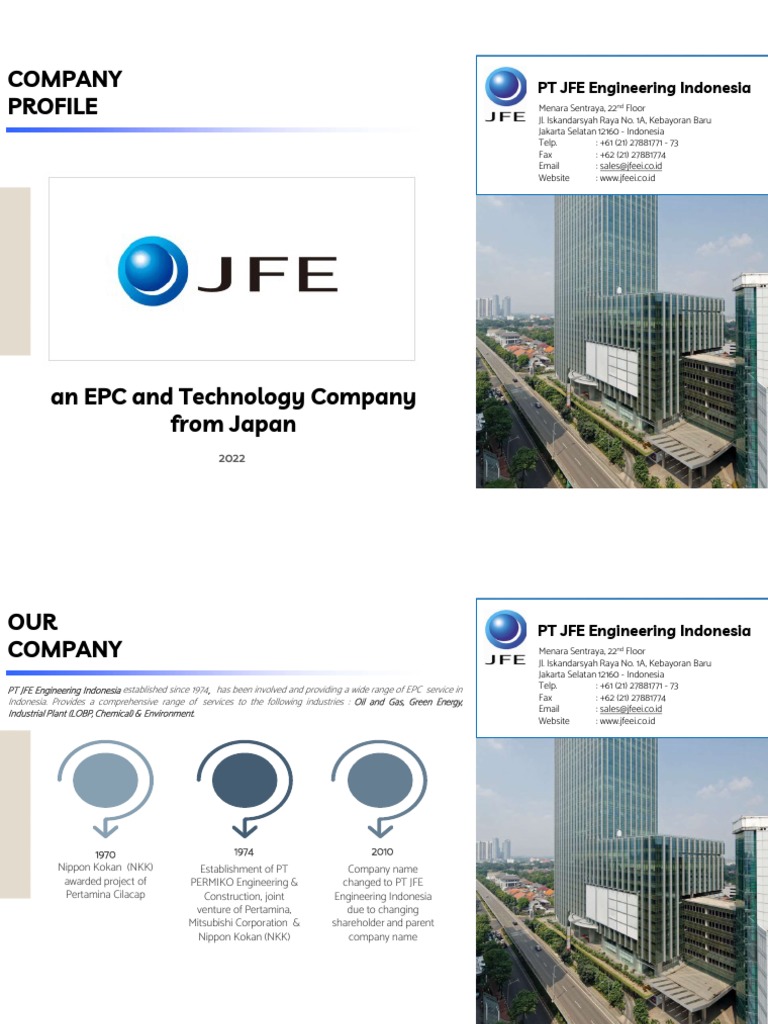 PT JFE Engineering Indonesia Overview | PDF | Power Station ...