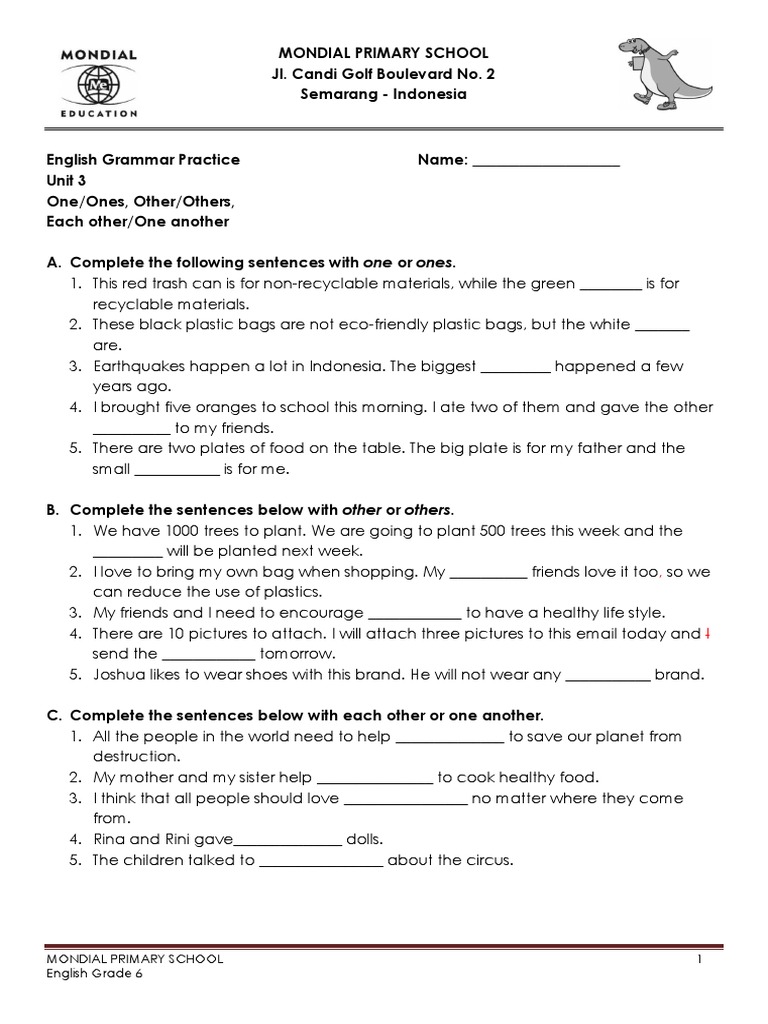English Grammar Exercises Grade 6 | PDF | Language Arts & Discipline ...