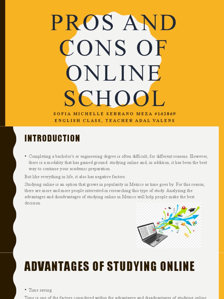 pros and cons of online school essay
