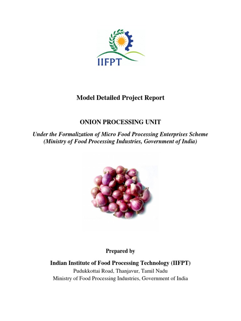 Detailed Project Report Onion PDF