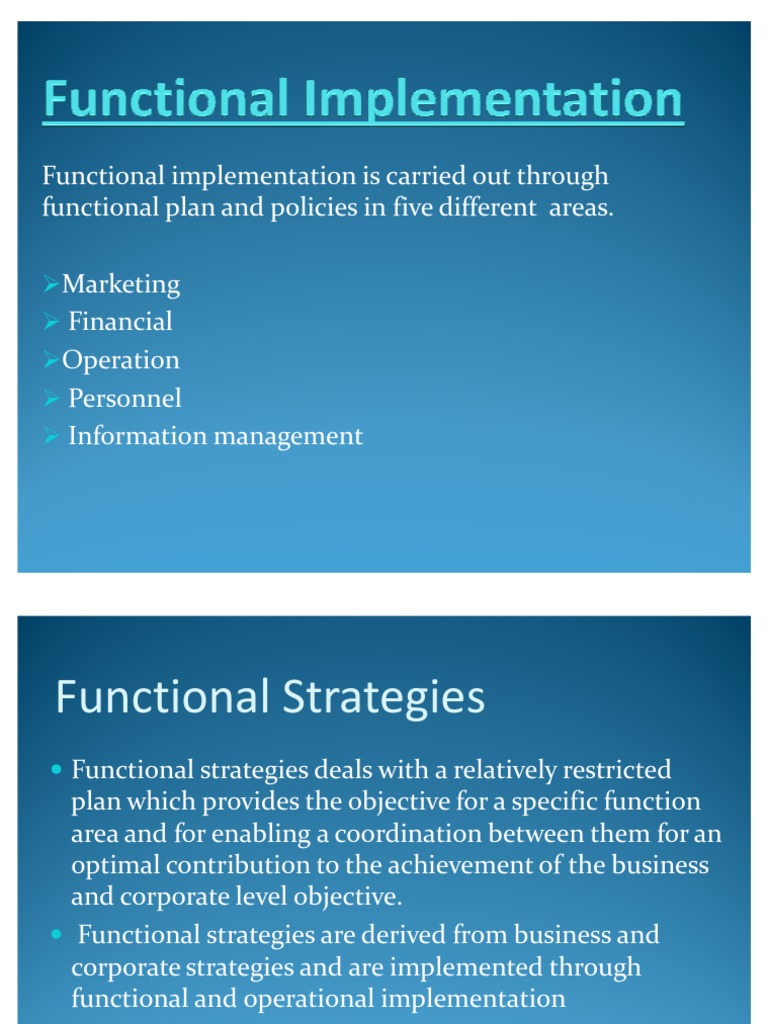 Functional Implementation | Strategic Management | Brand