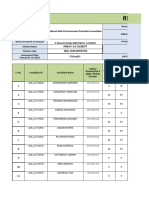 Solar Panel Installation Technician Assessment Result Sheet