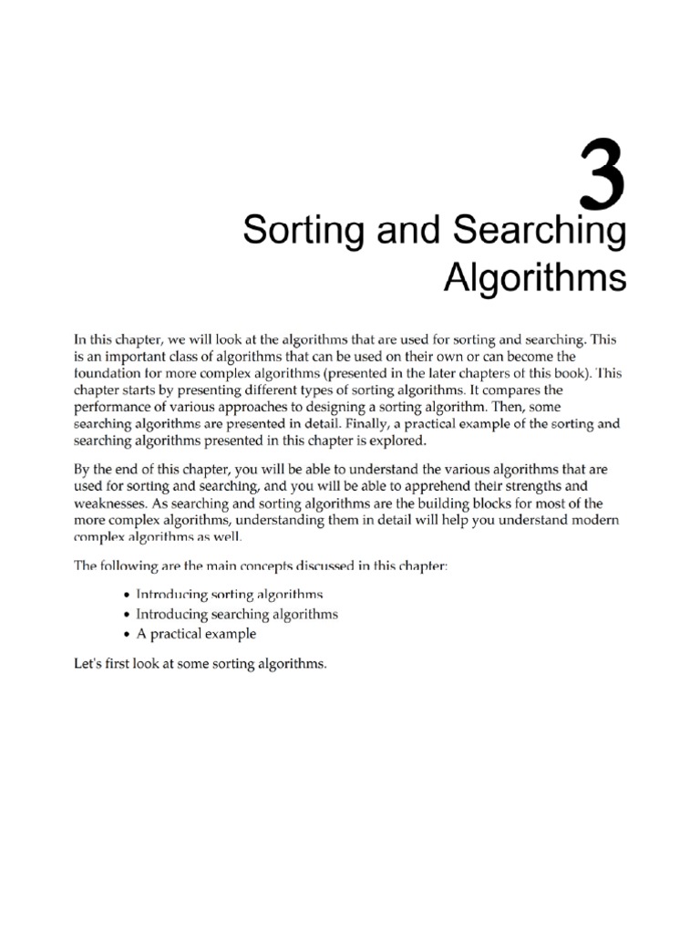 Sorting and Searching Algorithms | PDF