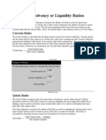 Short-term Solvency and Liquidity Ratios Guide