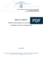 HS - 291 - Din - 09 - 12 - 2021 - Anexa - ROF - CEU - 2021 Regulament Comisie Etica
