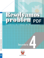 Resolvemos Problemas 4 Cuaderno de Trabajo de Matematica