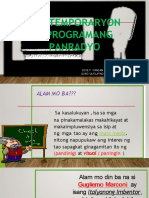 Kontemporaryon G Programang Panradyo: Rose P. Pangan Guro Sa Filipino