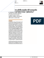 Alla ricerca della madre di Leonardo - Il Corriere di Romagna del 13 ottobre 2022