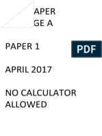 Remedial - Past Paper Package A April 2017