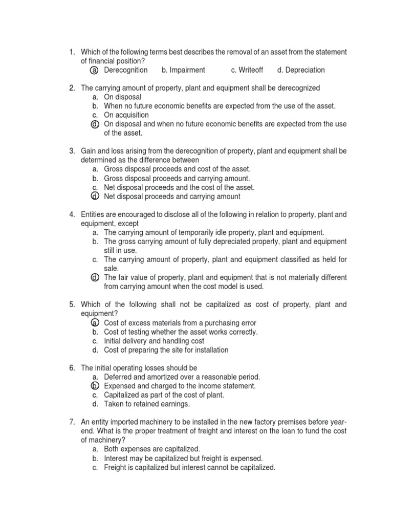 Derecognition of Property, Plant, and Equipment | PDF