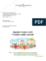 Proiect educativ Gradina copiilor speciali 2022-2023 PDF
