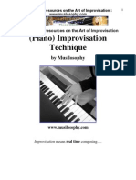 Improvisation Jazz Music Theory Harmony Piano Techniques Chords Scales