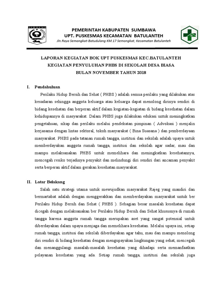 Penyuluhan Phbs Sekolah Pdf