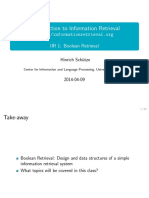 Boolean Retrieval: Design and data structures of a simple information retrieval system