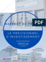 Rapport L3 CCA Le Prévisionnel D'investissement