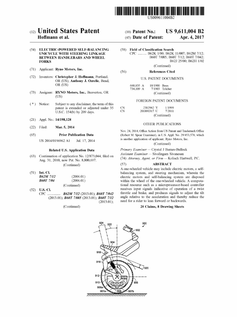 US9611004 PDF Electric Motor Control Theory