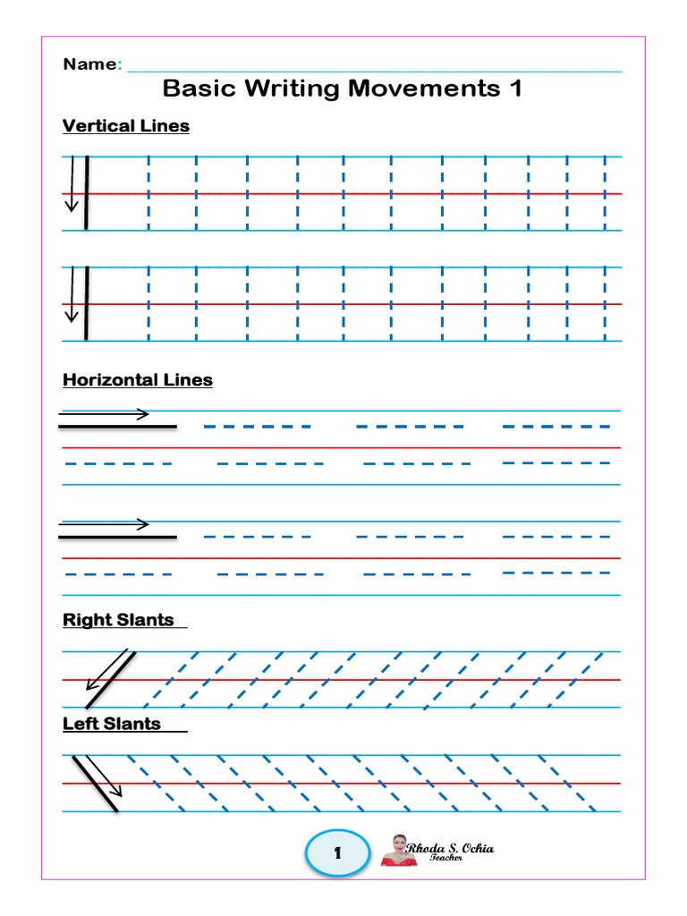 Basic Writing Movements Tracing Booklet | PDF | Finance & Money Management