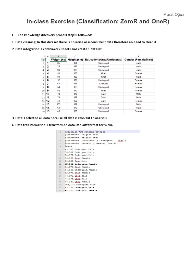 Classification ZeroR and OneR | PDF | Statistical Classification ...
