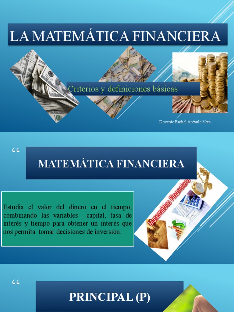 Fundamentos de Matemática Financiera | PDF | Interés | Finanzas Matemáticas
