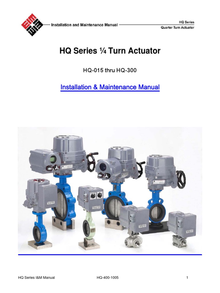 Manual HQ 008 To 300 Series Installation Operation Manual Eim en 84508