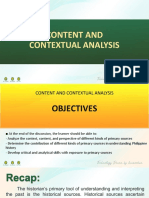 (M2-MAIN) Content and Contextual Analysis