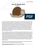 Readworks Grade 5 - Shawn The Speedy Snail