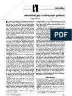 Post-op physical therapy benefits orthopedic patients