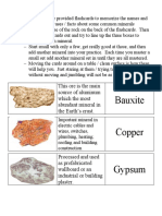 Flash Card Mineral Names and Facts
