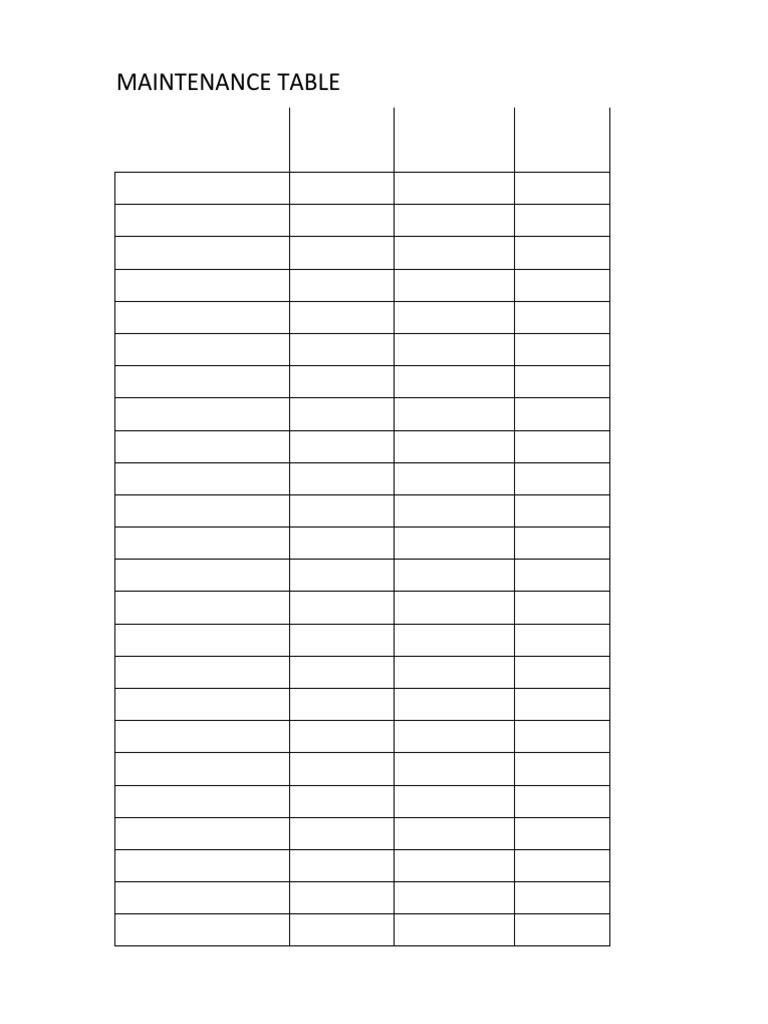 Maintenance Schedule | PDF | Law