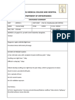 Tirunelveli Medical College Hospital Discharge Summary for Septic Arthritis