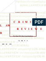 Criminal Law Reviewer For The 2012 Bar Examinations