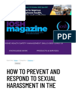 How To Prevent and Respond To Sexual Harassment in The Workplace - IOSH Magazine