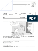 Folha de atividades para alunos do 2o ano