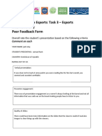 Introduction To Esports Task 3 - Peer Feedback Form 1 1