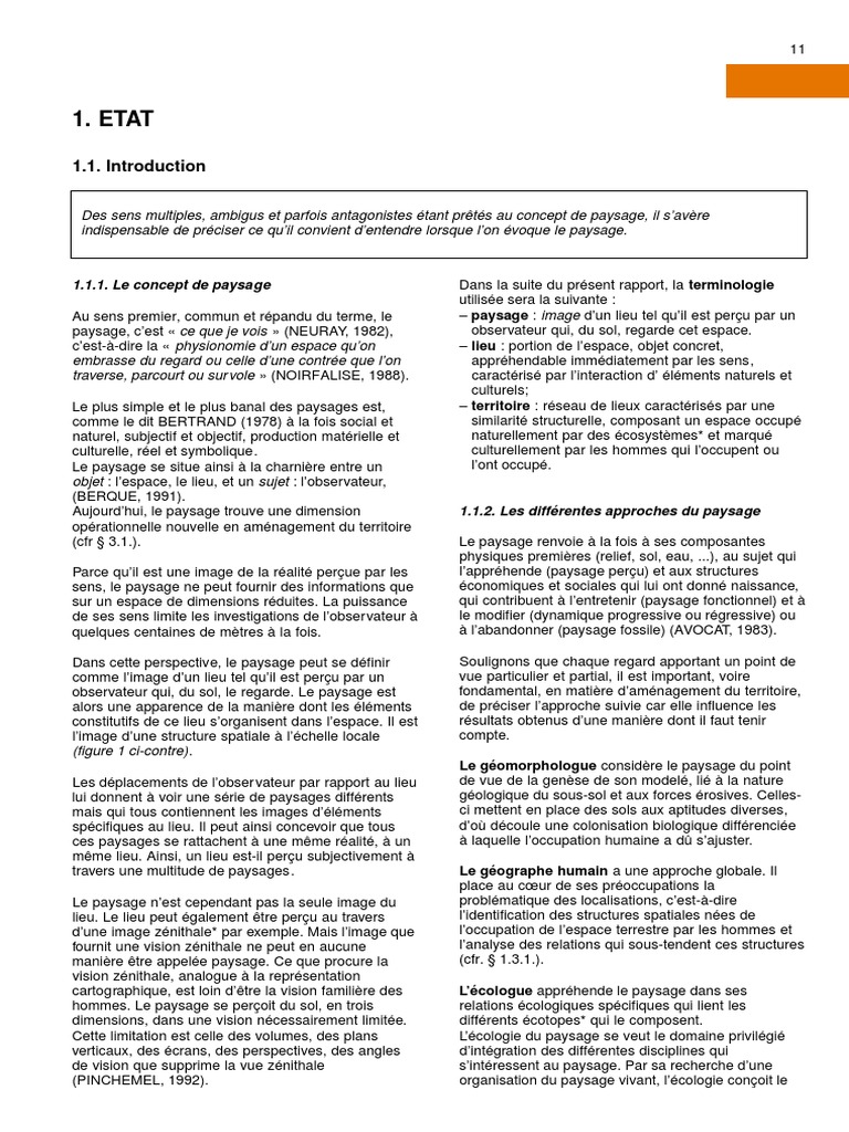 Analyse du paysage et ses approches | PDF | Paysage | la perception