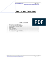 No SQL Not Only SQL: Table of Content