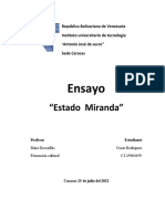 Informe Cultural Estado Miranda
