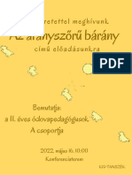 Az Aranyszőrű Bárány Meghívó