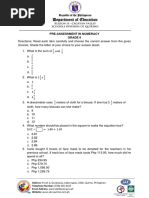 Pre Assessment Grade 6 1