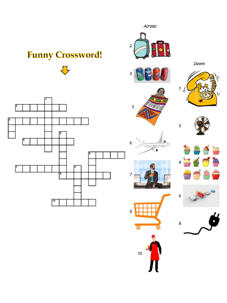 Funny Crossword PDF Funny Crossword PDF