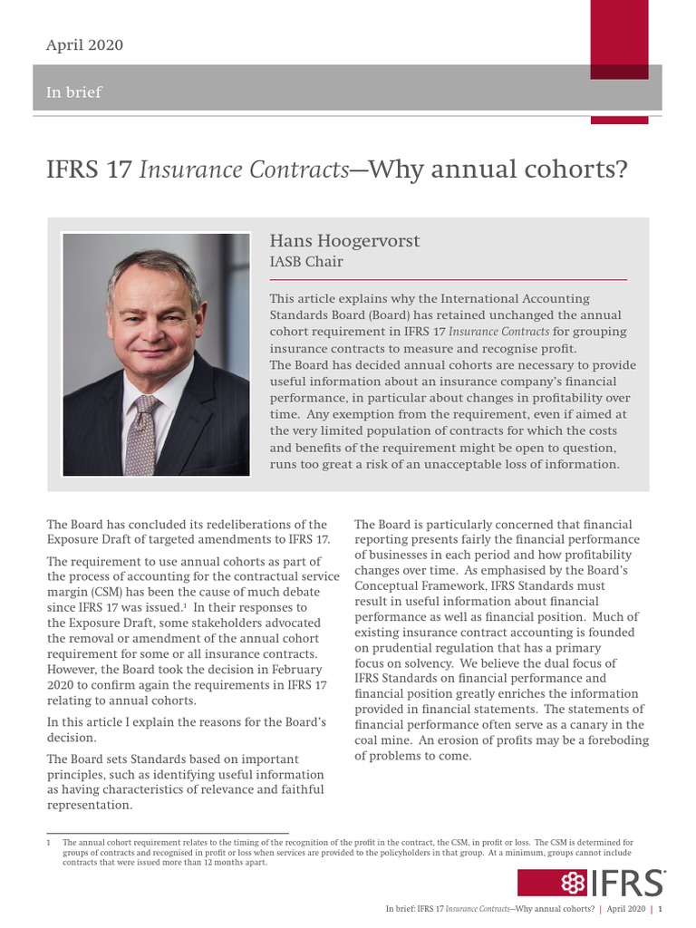 Ifrs 17 Insurance Contracts Why Annual Cohorts 1588124015 Pdf