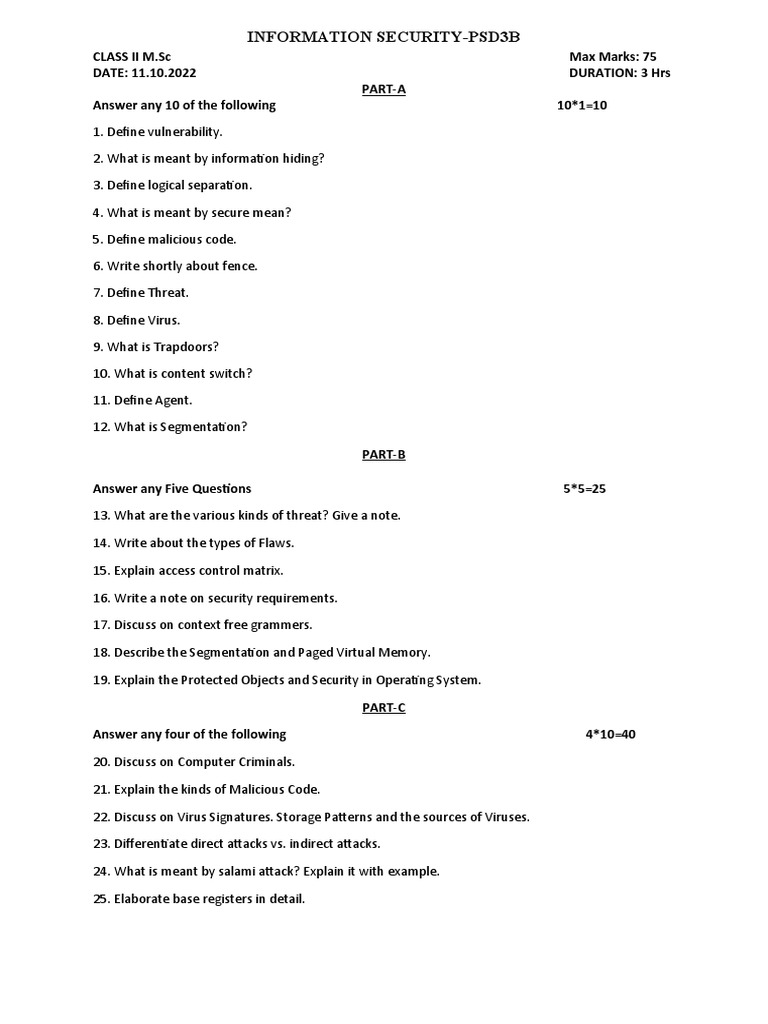 Information Security-Psd3B | PDF | Games & Activities