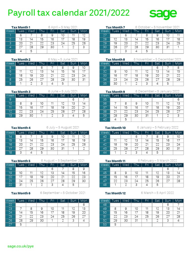 Taxcalendar 2021 22 Pdf