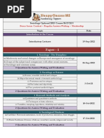 Sociology Schedule