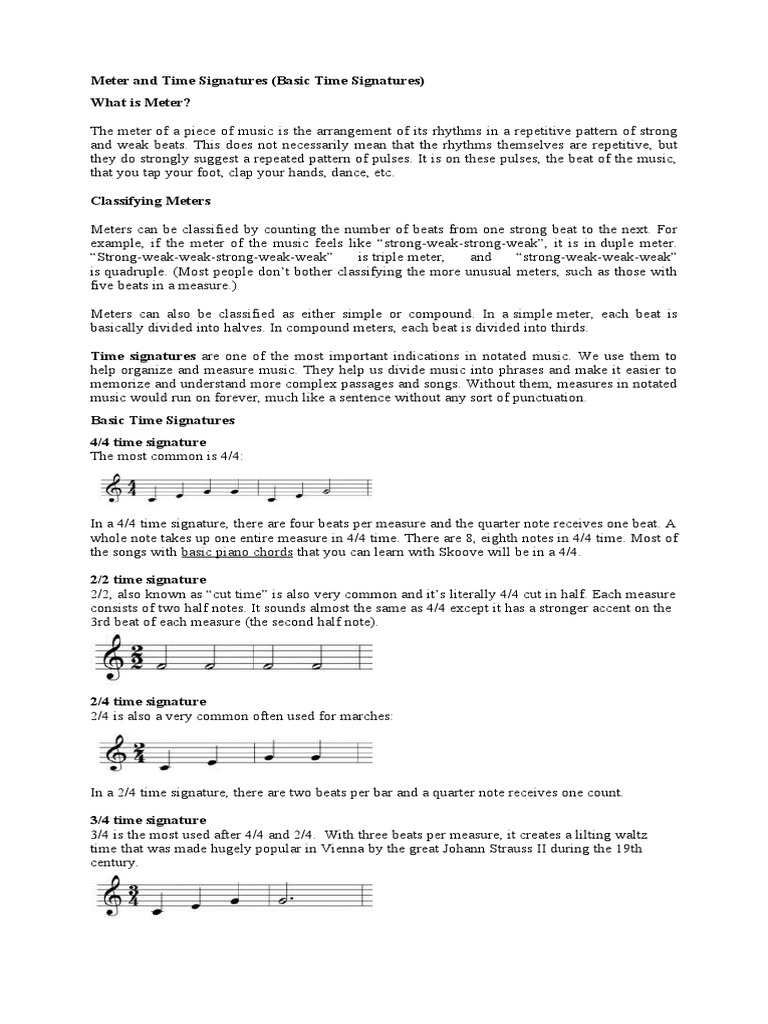 6 8 Time Signature Meter Type