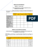 Modelos de instrumentos para medir percepción de marca y conciliación trabajo-familia