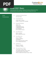 Excel 2021 Basic Course Outline