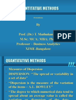 Quantitative Methods: Measures of Dispersion and Standard Deviation
