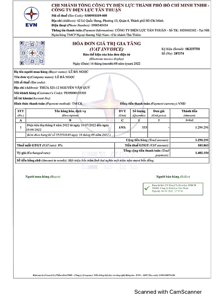 Electric Bill Pdf